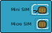 English: GSM Micro SIM card vs. GSM Mini SIM card English: GSM Micro SIM card vs. GSM Mini SIM card